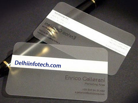 Matt finish plastic business cards at Delhi Printer